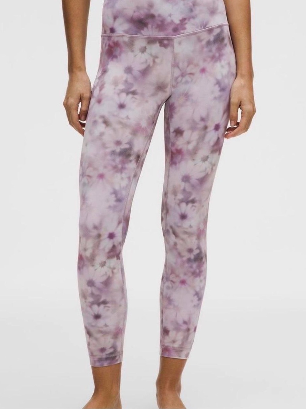 NWT lululemon athletica Align HR 25” Lavender Tie-Dye Floral White Leggings Pant